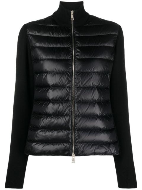 Moncler knitted-sleeve puffer jacket