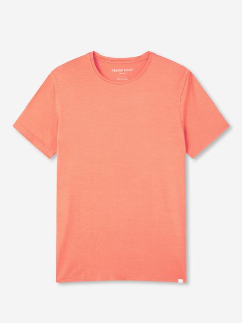 Derek Rose Men's T-Shirt Basel Micro Modal Stretch Orange