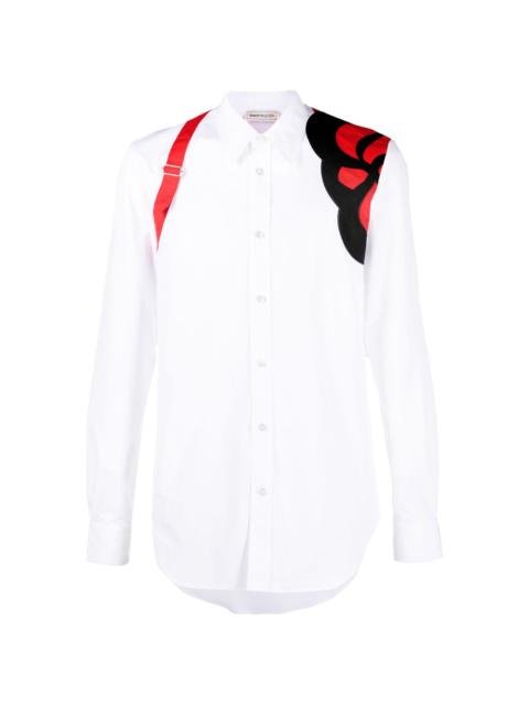 Harness long-sleeve cotton shirt