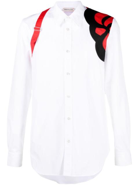 Alexander McQueen Harness long-sleeve cotton shirt