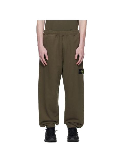Stone Island Khaki 6200004 Brushed Organic Cotton Fleece Sweatpants