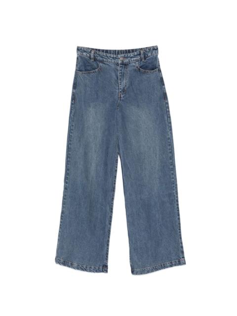 XÍRENA elasticated-waistband straight-leg jeans