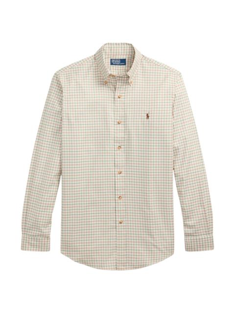 Polo Ralph Lauren Men's Plaid Cotton Twill Sport Shirt - Cream Khaki Multi