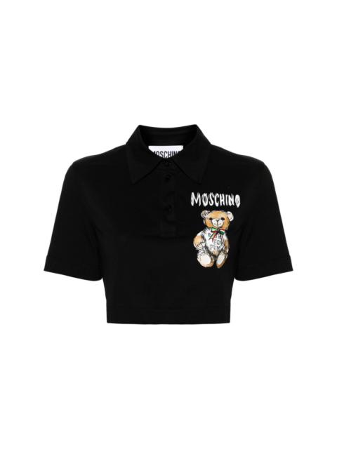 Teddy Bear cropped polo shirt