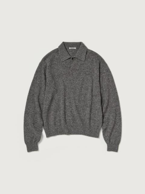 AURALEE CASHMERE NEP KNIT POLO