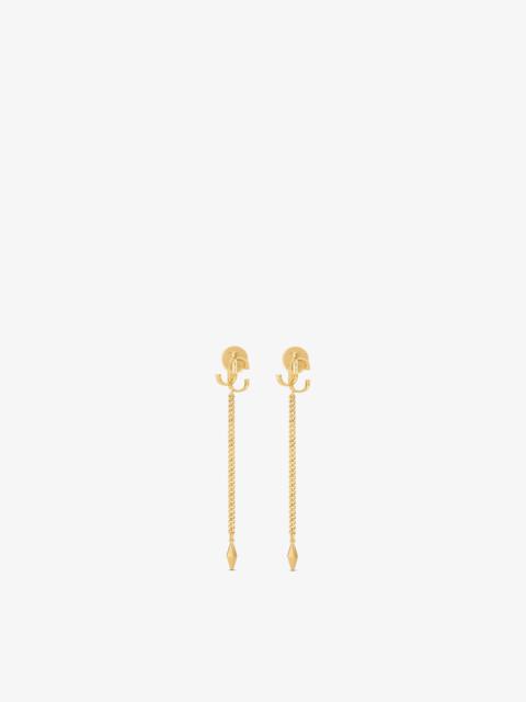 JIMMY CHOO Diamond JC Drops Gold-Finish JC Drop Earrings JIMMY CHOO Diamond JC Drops Gold-Finish JC Drop Earrings