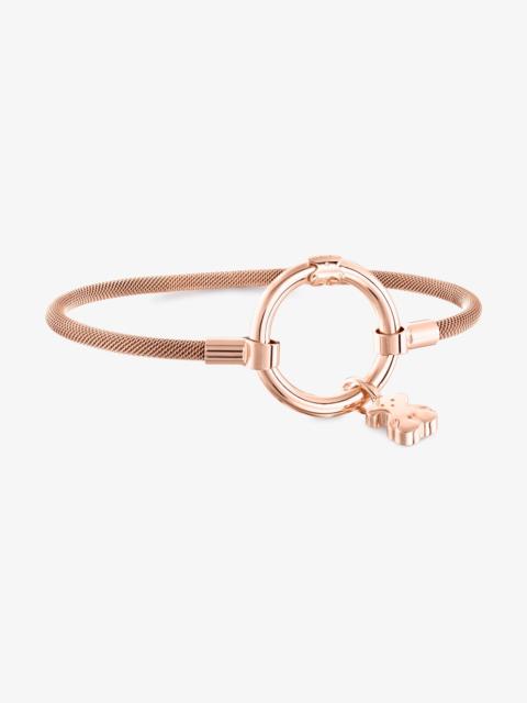TOUS Rose 18K gold vermeil and rose IP Steel Hold Bracelet