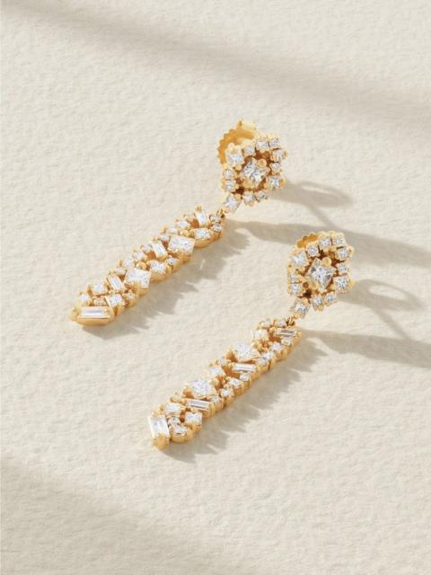 SUZANNE KALAN La Fantasie 18-karat gold diamond earrings Gold
