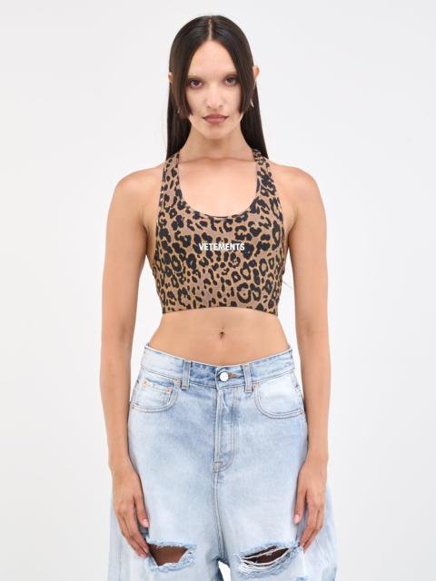 Leopard Sport Bra Top