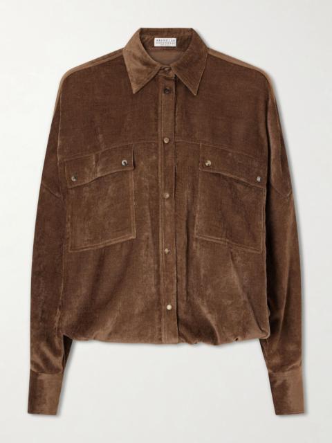 Brunello Cucinelli Velvet shirt Dark brown