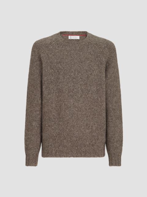 Brunello Cucinelli Men's Cashmere and Silk Sweater - Brown