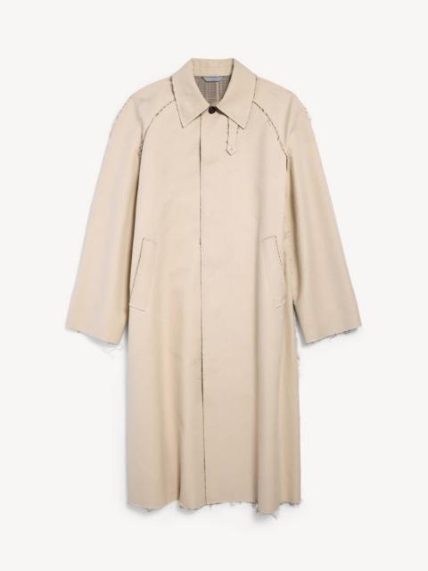 BALENCIAGA Men's Raw Edge Carcoat in Beige