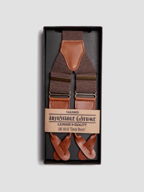 Nigel Cabourn Adjustable Costume Classic Braces Brown