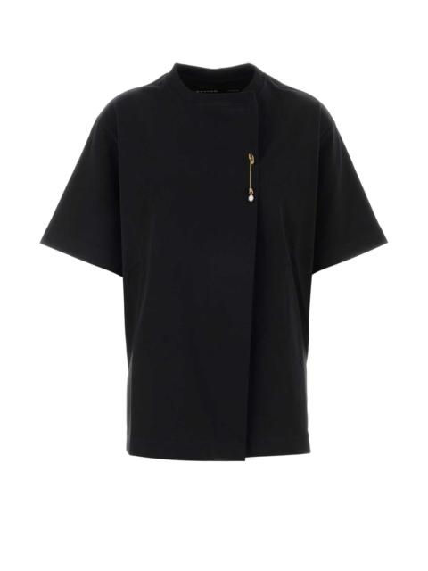 Carven Carven Cotton Crew-Neck T-shirt — Black