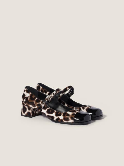 Miu Miu Printed leather and naplak pumps