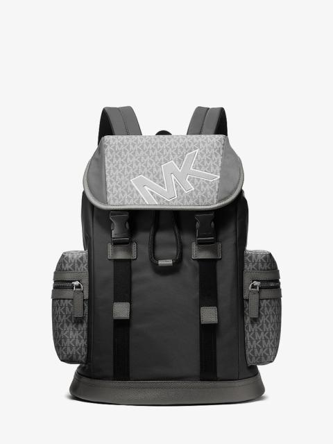 MICHAEL KORS Cooper Signature Logo and Nylon Backpack