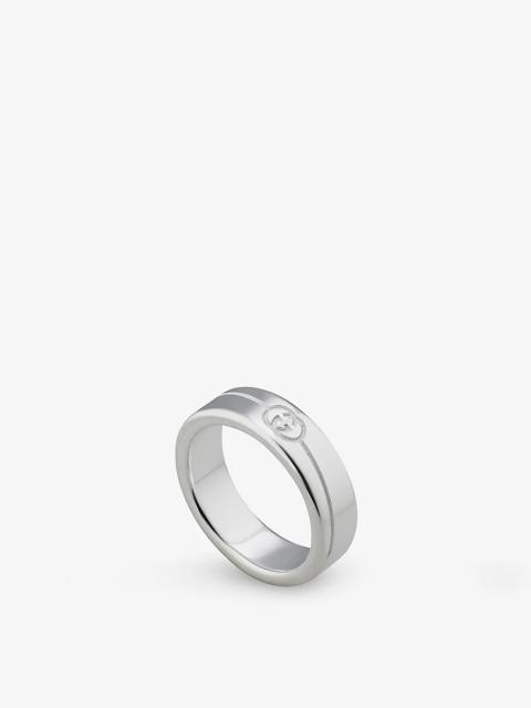 GUCCI Tag sterling silver ring