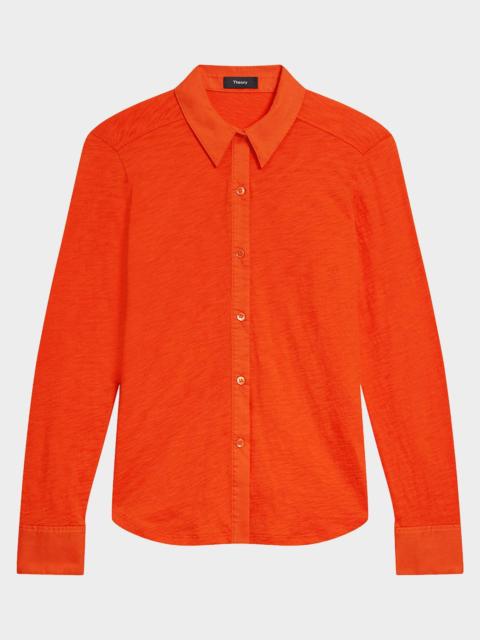 Theory Riduro Organic Cotton Button-Down Shirt