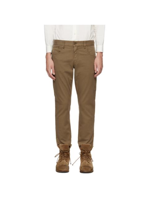 Ralph Lauren Taupe Five-Pocket Trousers
