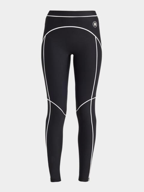 AMIRI MA Logo Contrast-Trim Leggings