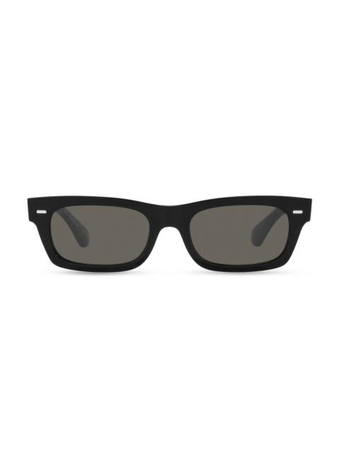 Oliver Peoples Men's Kasdan 48MM Rectangle Solid Sunglasses - Black