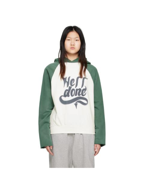 We11done Off-White & Green Devil Hoodie