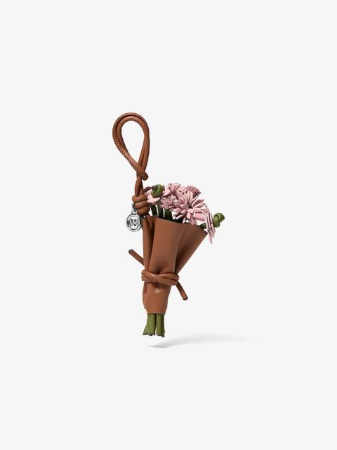 MICHAEL KORS Leather Floral Bouquet Bag Charm