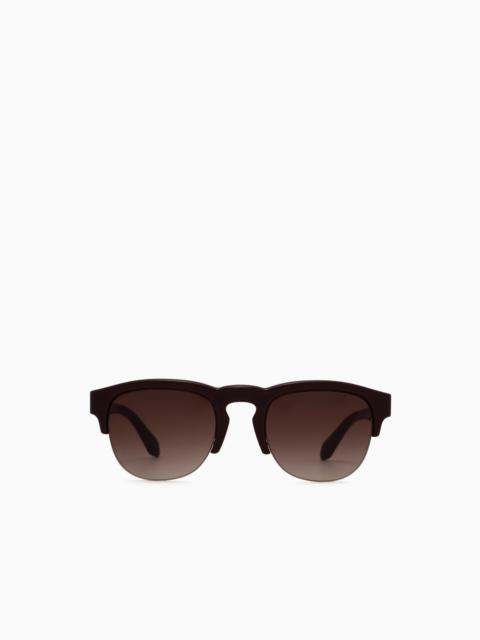 GIORGIO ARMANI PANTO ASIAN-FIT SUNGLASSES