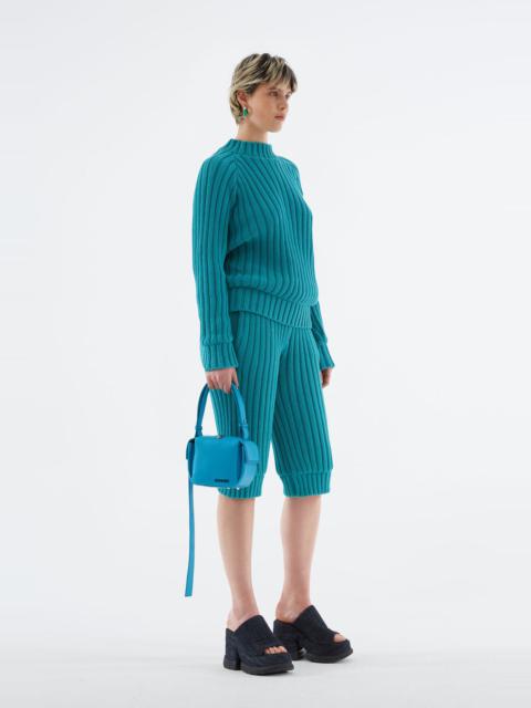 SUNNEI TURQUOISE RAGLAN SWEATER