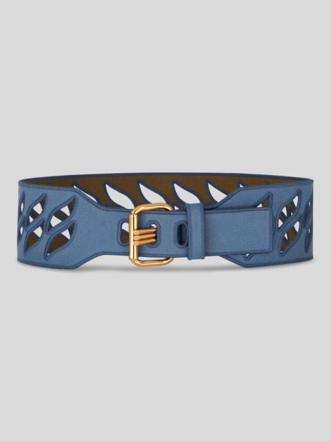 PERFORATED CANVAS BELT WITH THREE PRONGS
