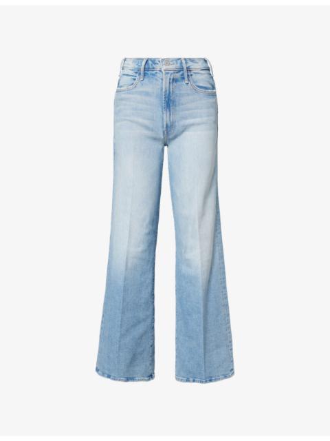MOTHER The Hustler Roller Sneak Flared Stretch-Denim Jeans