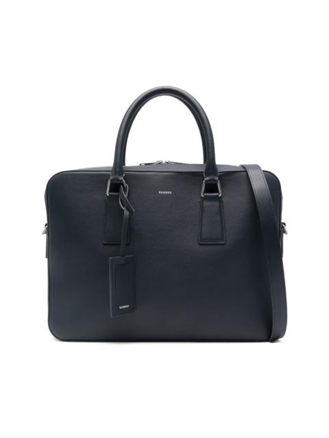 Sandro top-handle leather laptop bag