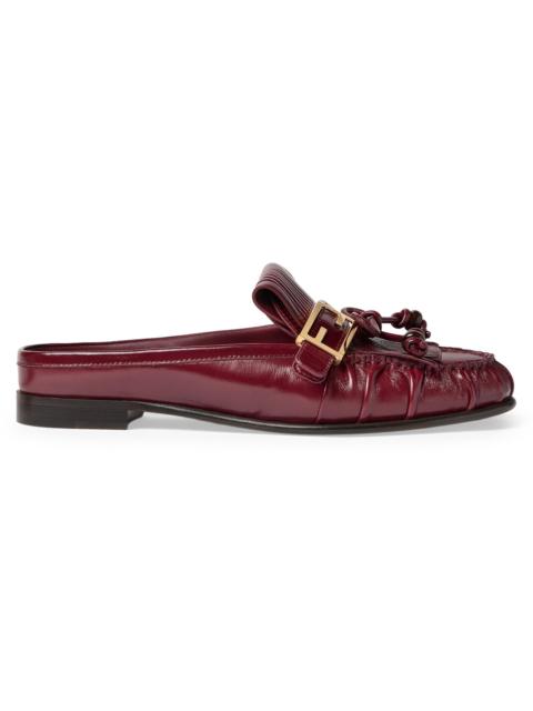 FENDI Women's Baguette Leather Sabots - Turnip