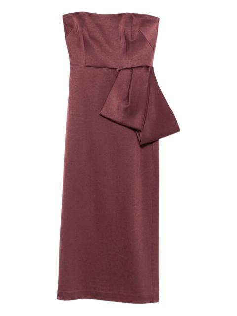 ALEX PERRY bow strapless midi dress