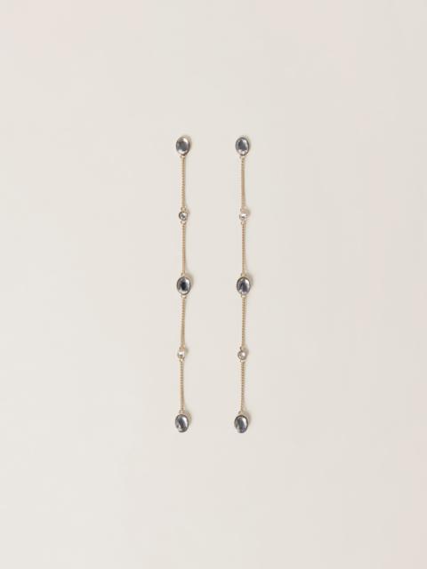 Miu Miu Metal earrings with crystals