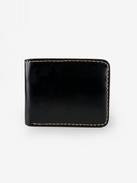 IHG-071-BLK Slimline Small Shell Cordovan Wallet - Black