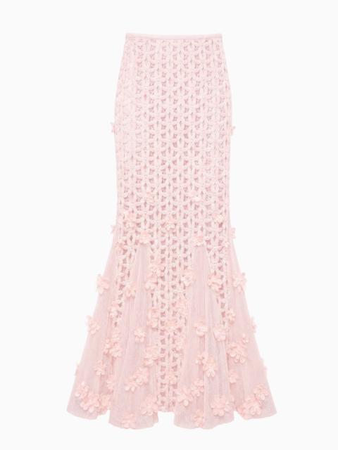 ULLA JOHNSON Erinne Skirt with Embroidered Flowers