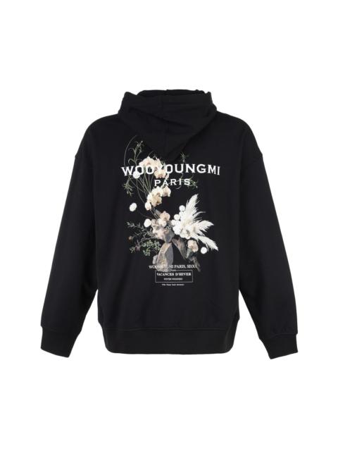 Wooyoungmi Flower Back Pullover Hoodie