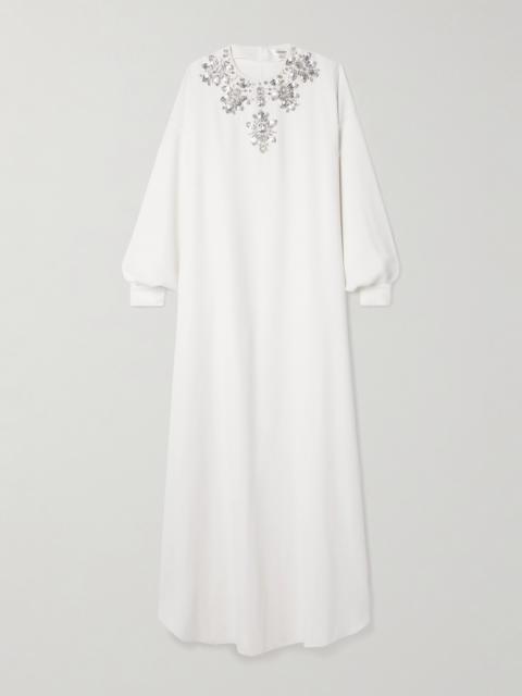 ZUHAIR MURAD Draped Crystal-embellished Cady Gown