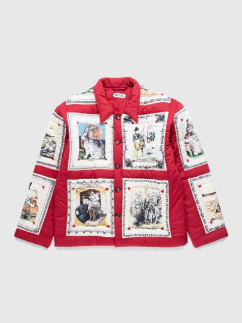 BODE Bode – Storytime Quilt Jacket Red Multi