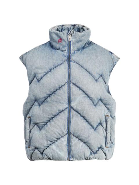 denim puffer gilet