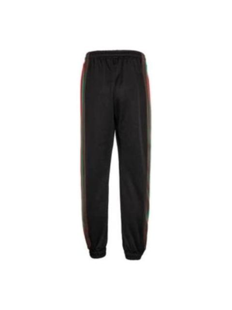 GUCCI Gucci Plain Knit Side Colored Striped Jogging Casual Trousers For Men Black 615179-XJCFQ-1060