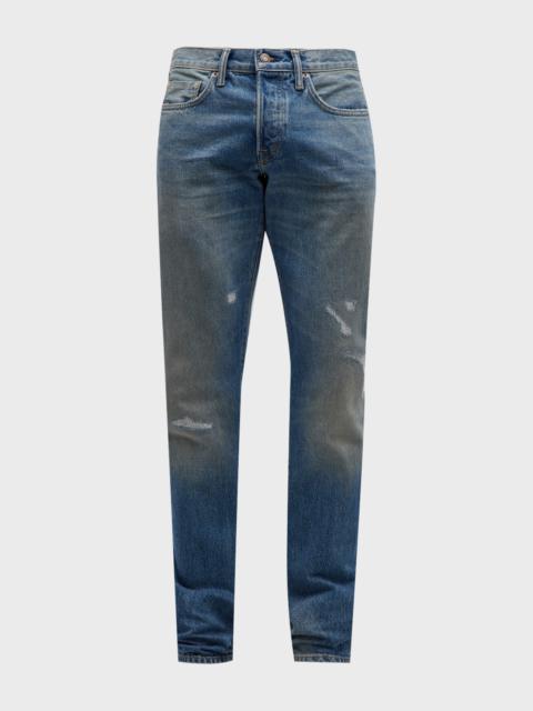 TOM FORD Men's Slim Fit Distressed Jeans