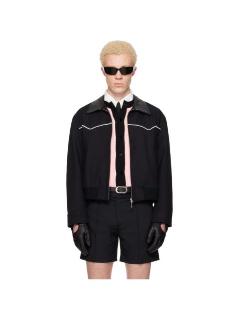 ERNEST W. BAKER Black Western Harrington Jacket