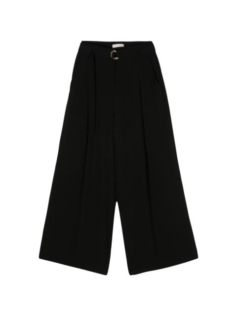 ULLA JOHNSON belted crepe palazzo pants