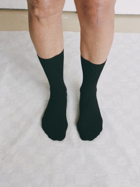 BASERANGE Rib Overankle Socks - Organic Cotton Rib