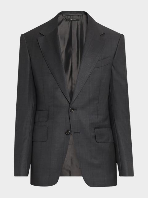 TOM FORD Men's Shelton Shadow Windowpane Single-Breasted Suit