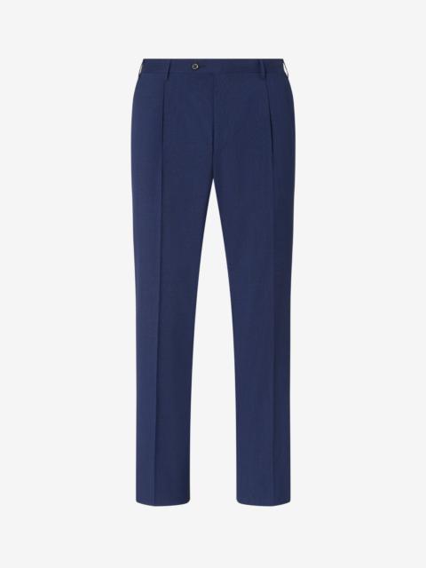 CORNELIANI Navy blue wool single-dart trousers