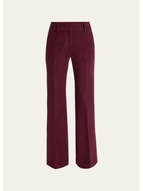 GABRIELA HEARST Rhein Cashmere-Silk Corduroy Flare Pants