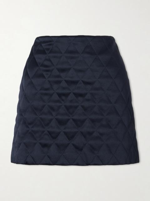 BLAZÉ MILANO Novalis Coci Quilted Satin-crepe Mini Skirt